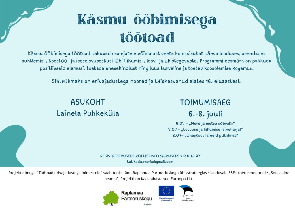 Käsmu ööbimisega töötoad